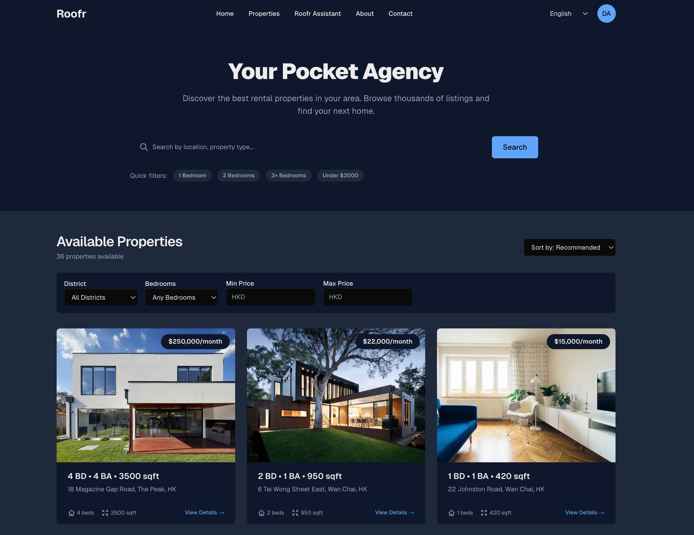 Property listings